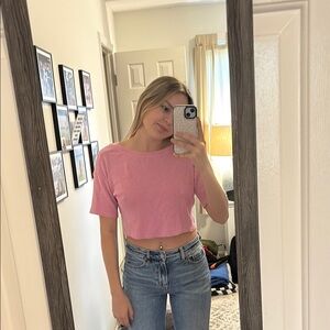 Pink Cropped Top